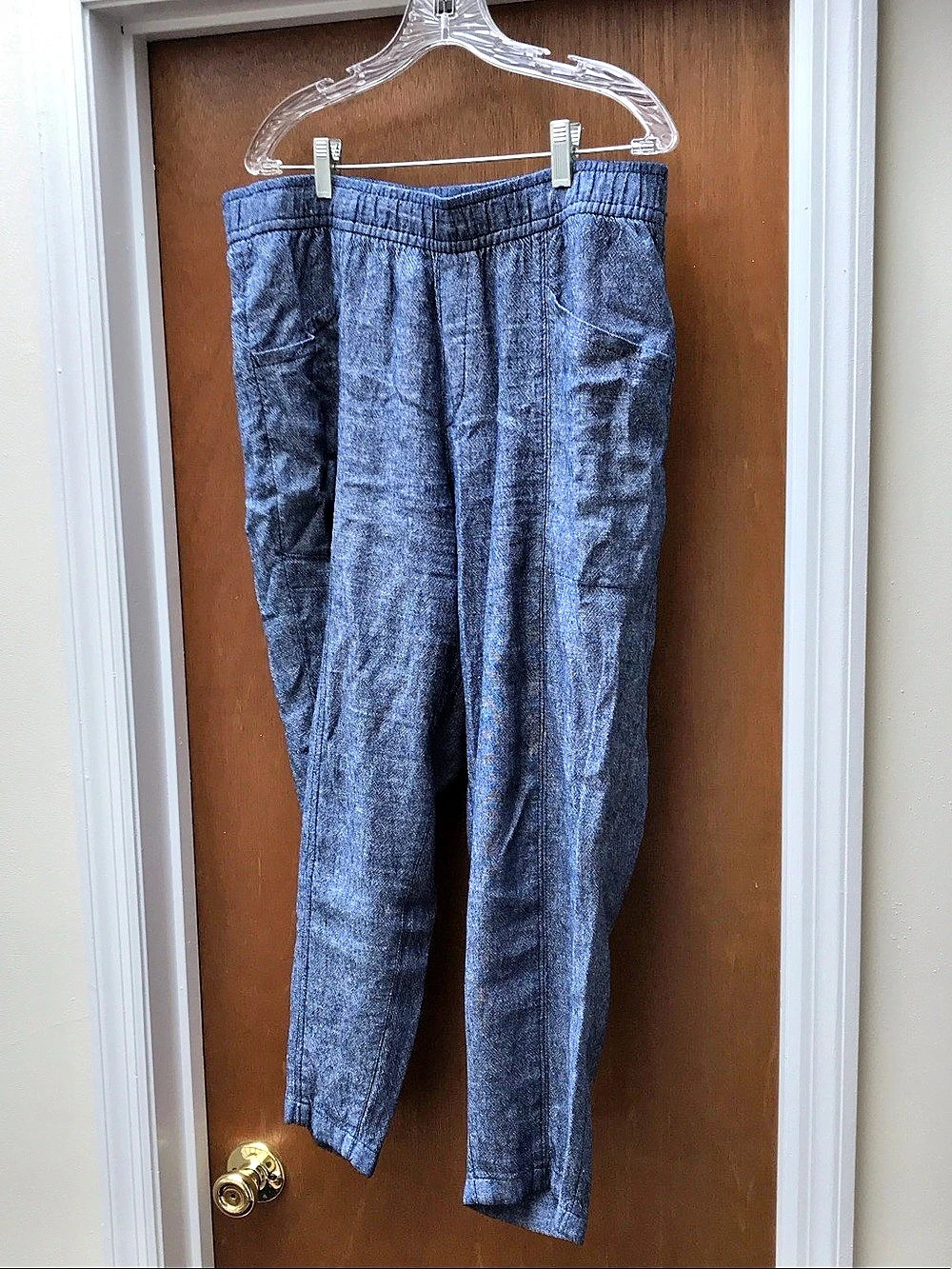 Old Navy High-Rise wide leg Petite Pants Pants ( Chambray blue)